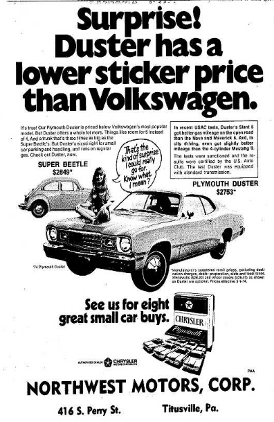 Northwest Motors Corp 5.17.1974